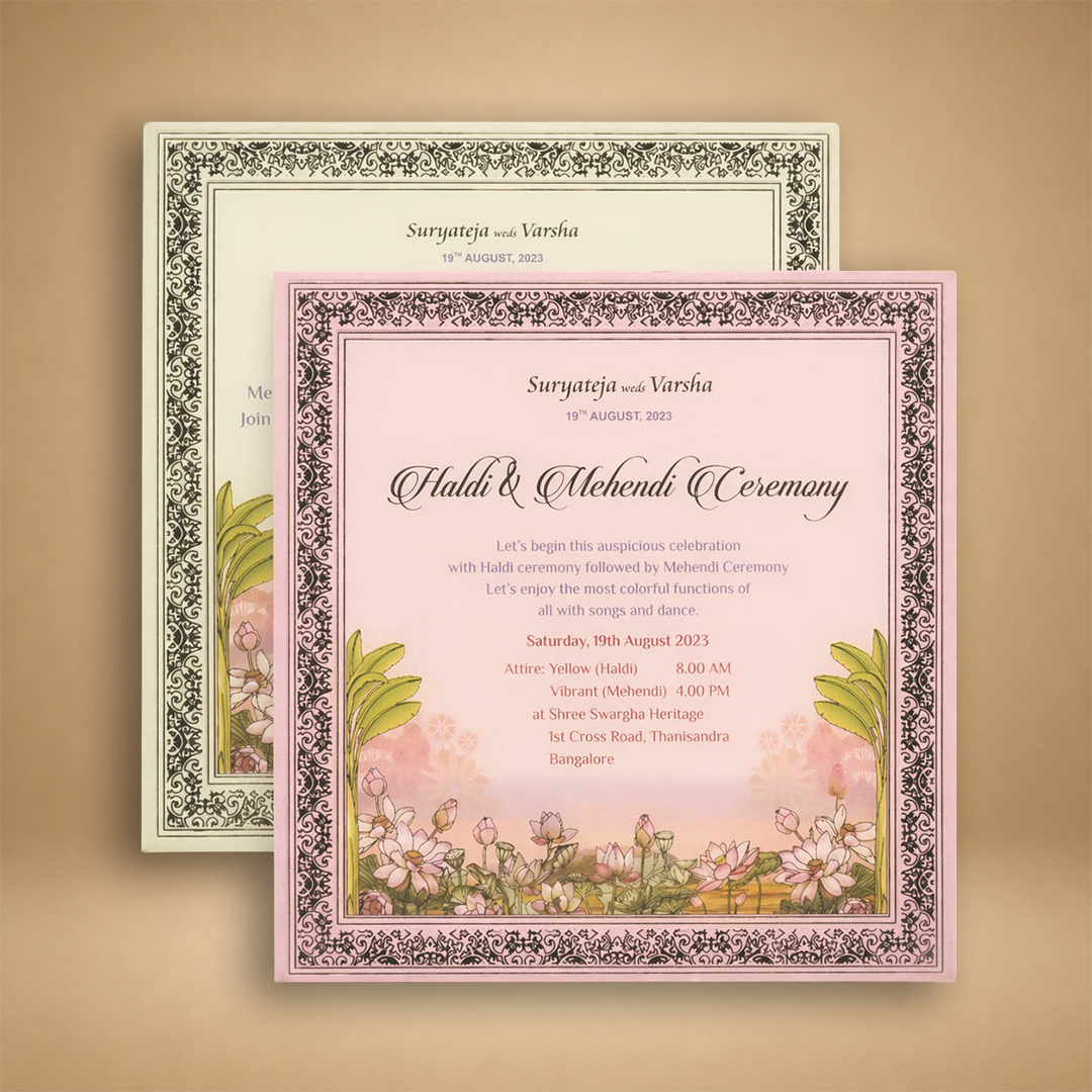 Pink Premium Temple Arch Luxury Invitation Box - KNKUP055
