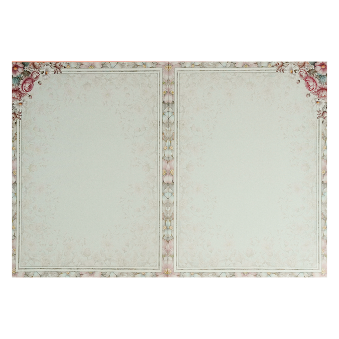 Pastel Blue Floral Ganesha Wedding Card-KNTY6806