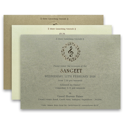 Green Padded Floral Premium Wedding Card - KRC31460