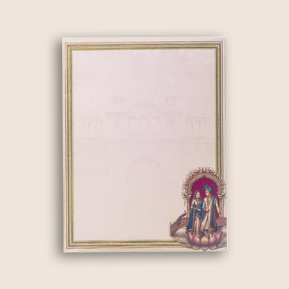 Cream Bride Groom Laser Cut Padded Wedding Card - KAA05910