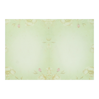 Green Floral Door Style Wedding Card - KNKC4097