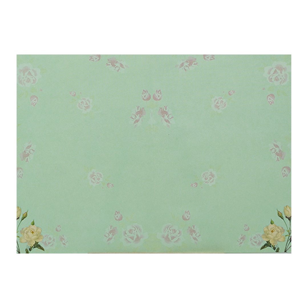 Green Rose Floral Wedding Card-KNPP682G