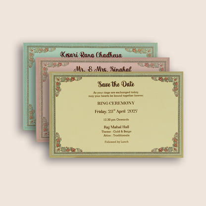 Pastel Pink Floral Monogram Luxury Invitation Box - KSI32860