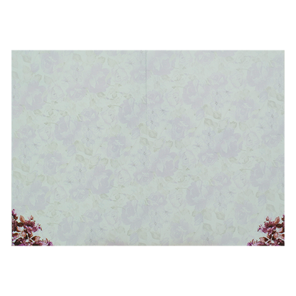 Violet Prince Paper Print Floral Wedding Card In Offset Printing-KNPP680V