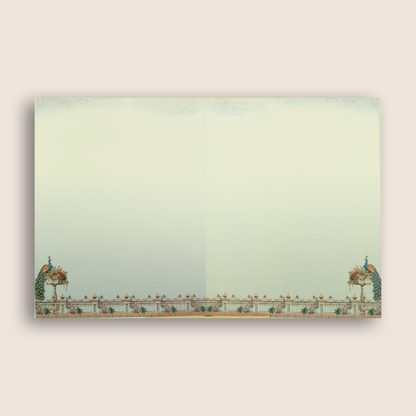 Blue Floral Arch Bride Groom Wedding Card - KAA05250