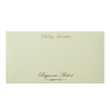 Green Nameplate Padded Wedding Card-KMMWD1171