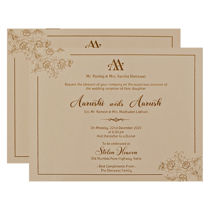 Pink Textured Floral Wedding Card-KSI64730