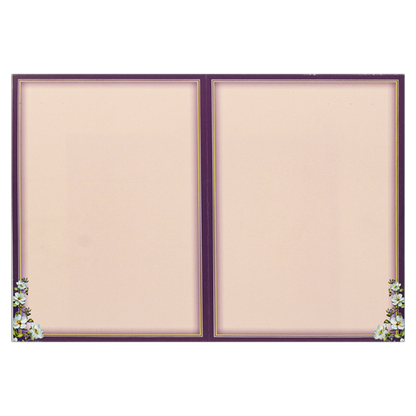 Purple Floral Door Style Wedding Card - KNKC4095