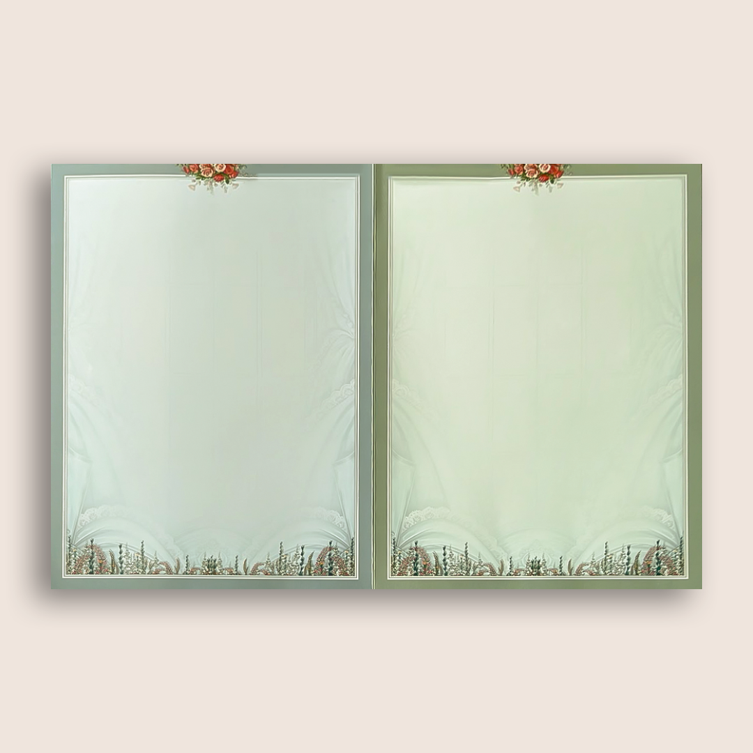 Grey Royal Window Door Style Wedding Card - KNAR2408