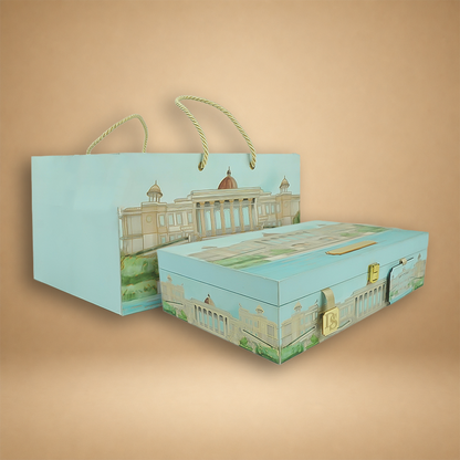 Light Blue Premium Palace Luxury Invitation box - KNLW202532