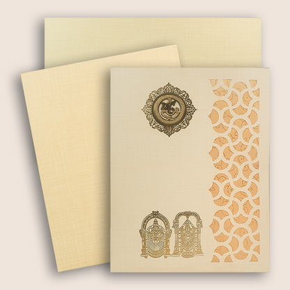 Laser Cut Balaji Padmavathi Invitation Card - KNK5101S