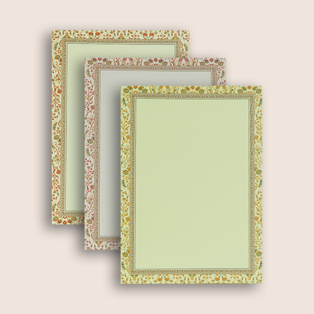 Cream Royal Floral Wedding Card - KAA06270