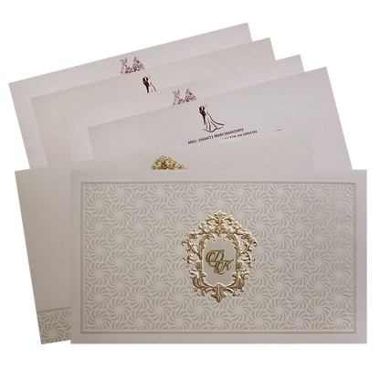 Pastel Pink Monogram Elegant Wedding Invitation Card-King of Cards