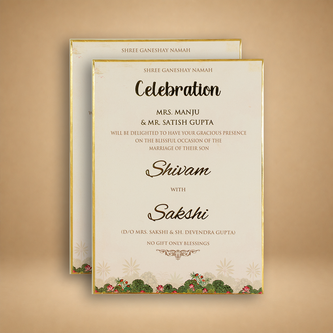 White Palace Luxury Wedding Invitation Box - KSBMD060