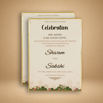 White Palace Luxury Wedding Invitation Box - KSBMD060