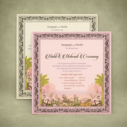 Pink Premium Temple Arch Luxury Invitation Box - KNKUP055