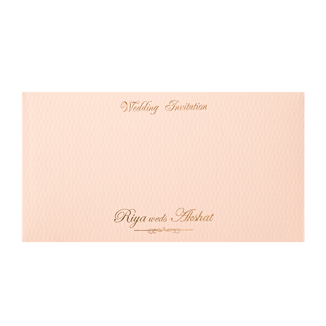 Maroon Simple Padded Wedding Card-KMMWD1170