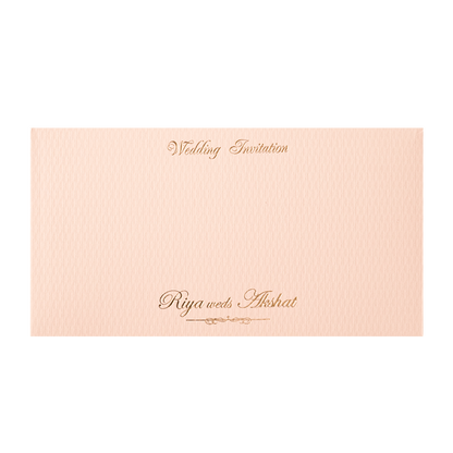 Maroon Simple Padded Wedding Card-KMMWD1170