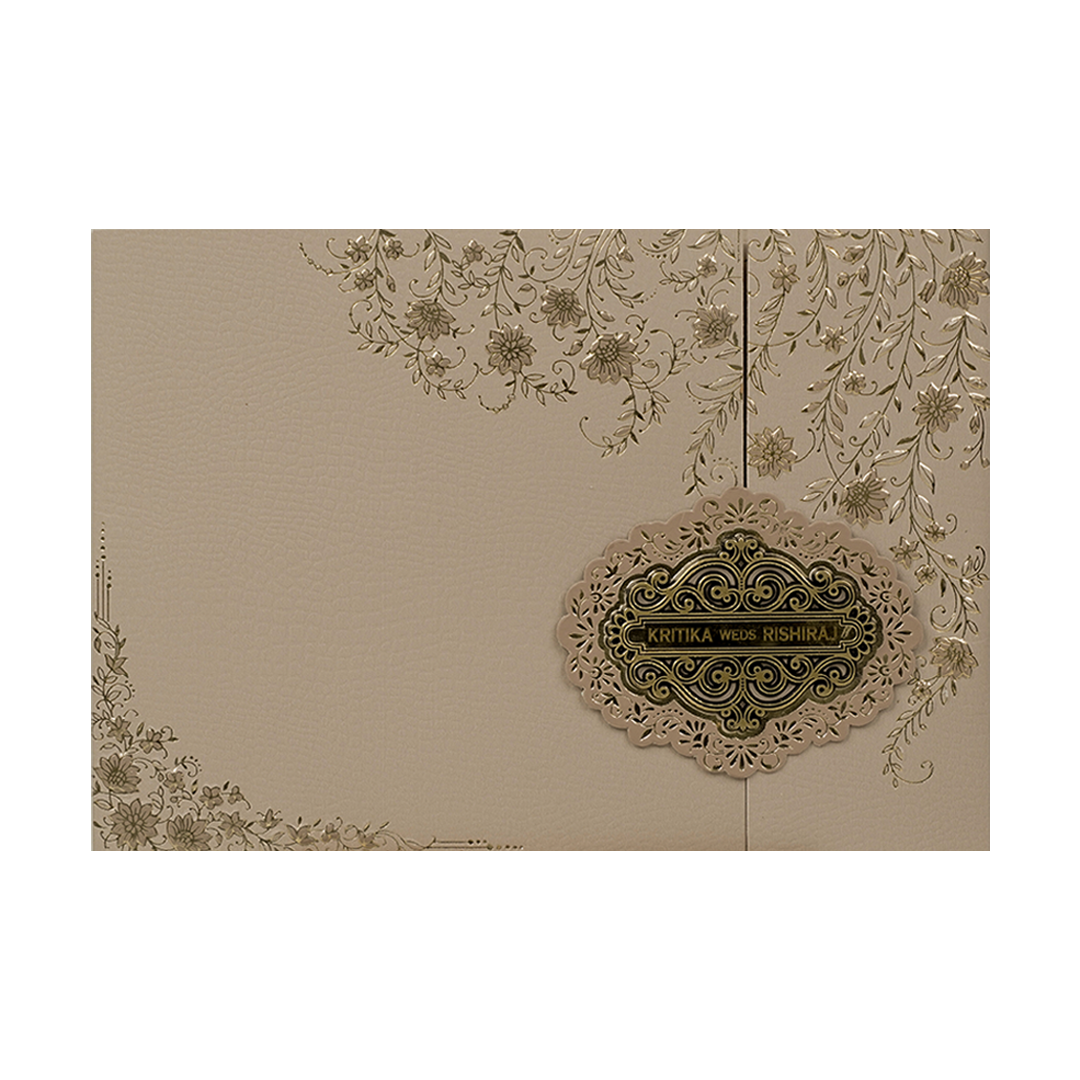 Dusty Pink Gold Ornate Wedding Card-KSI64760