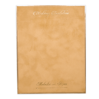 Luxury Gold Monogram Padded Wedding Card-KMMWD1167