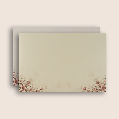 Pink Padded Floral Door Style Wedding Card - KAA06070