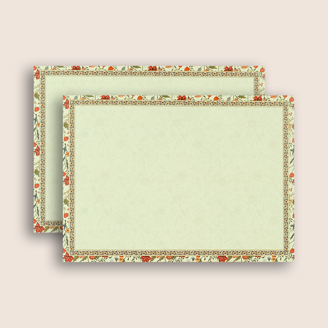 White Floral Colourfull Padded Wedding Card - KAA05470