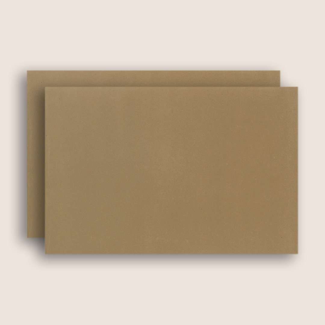 Brown Velvet Floral Door Style Padded Invitation Card - KJTS1851