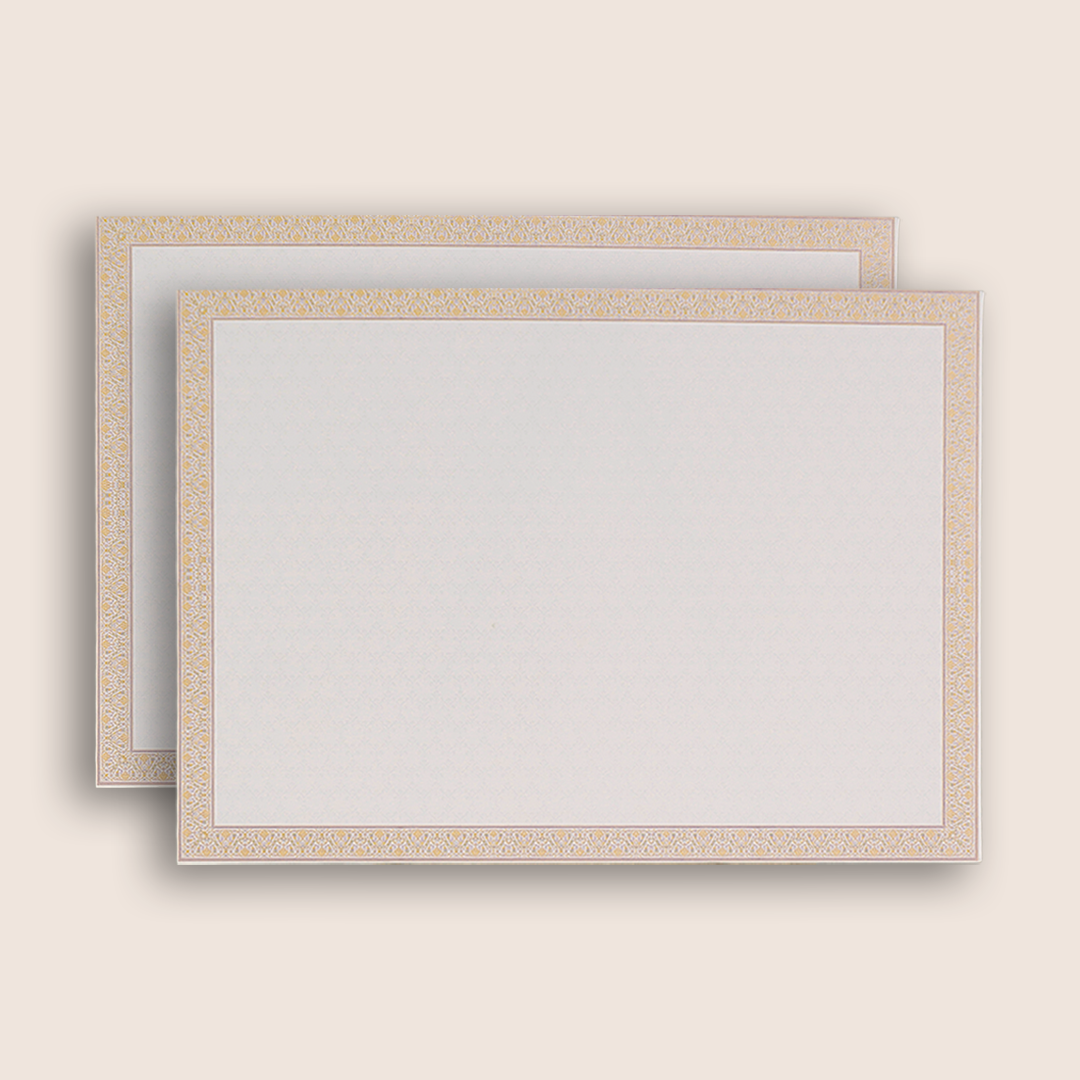 White Royal Baraat Door Style Wedding Card - KAA05420