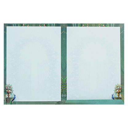 Green Radha Krishna Elegant Wedding Card - KNTY6816
