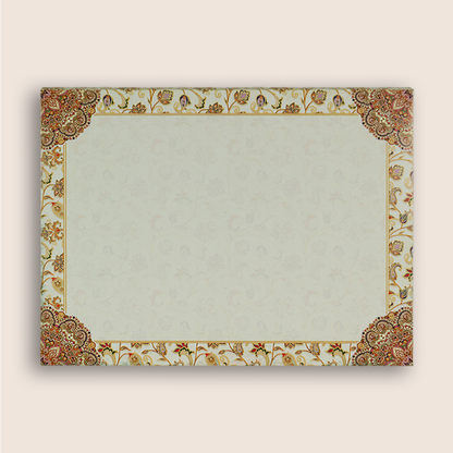 Cream Colourful Floral Wedding Card - KAA05390