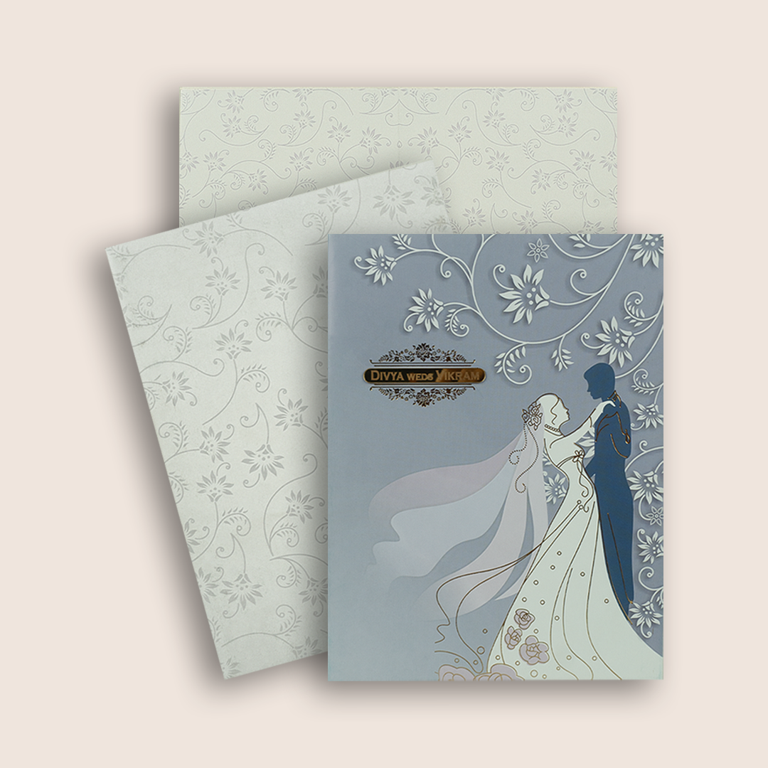 Purple Couple Classic Invitation Card-KNKC4065
