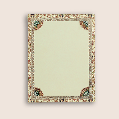Cream Floral Pattern Wedding Card - KAA05200