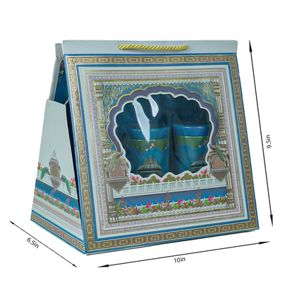 Blue Arch Peacock Palace Return Gift Hamper-GNBT9507