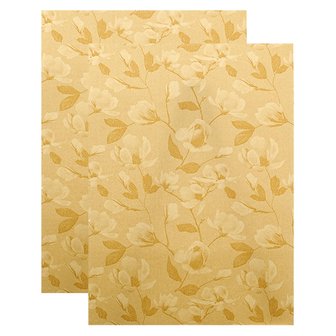 Gold Door Style Floral Bride&amp;Groom Wedding Card-KNKC46GF