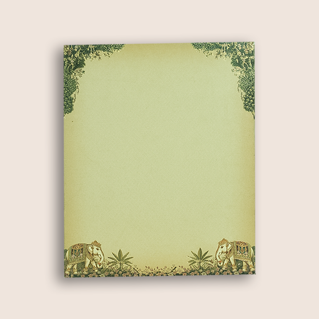 Royal Blue Padded Elephant Wedding Card - KAA05750
