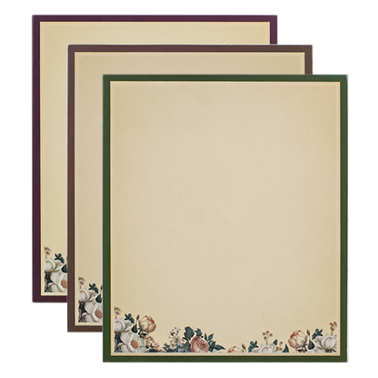Blue Padded Floral Wedding Card-KAK01640