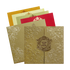 Shop Metallic Gold Door Style Floral Wedding Card with 4 colorful inserts. ?WhatsApp Support ?Express Delivery.