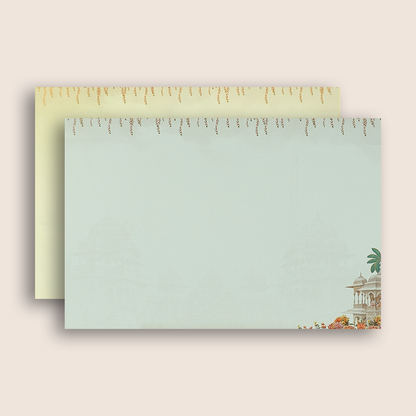 White Bride Groom Padded Door Style Wedding Card - KAA06020
