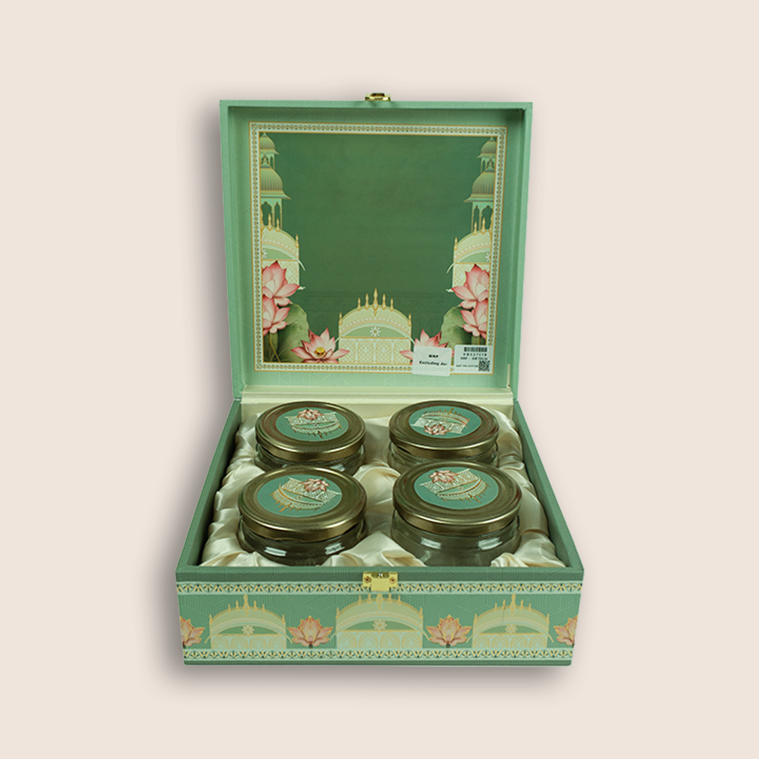 Green Lotus Royal Palace Luxury Sweet Jar Box - KBX27018