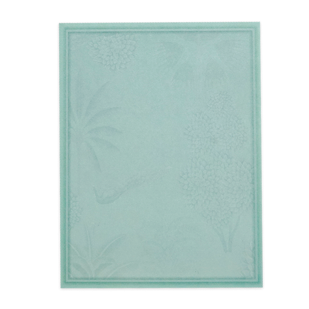 Green Elephant Couple Laser-Cut Wedding Card-KNKQ8306