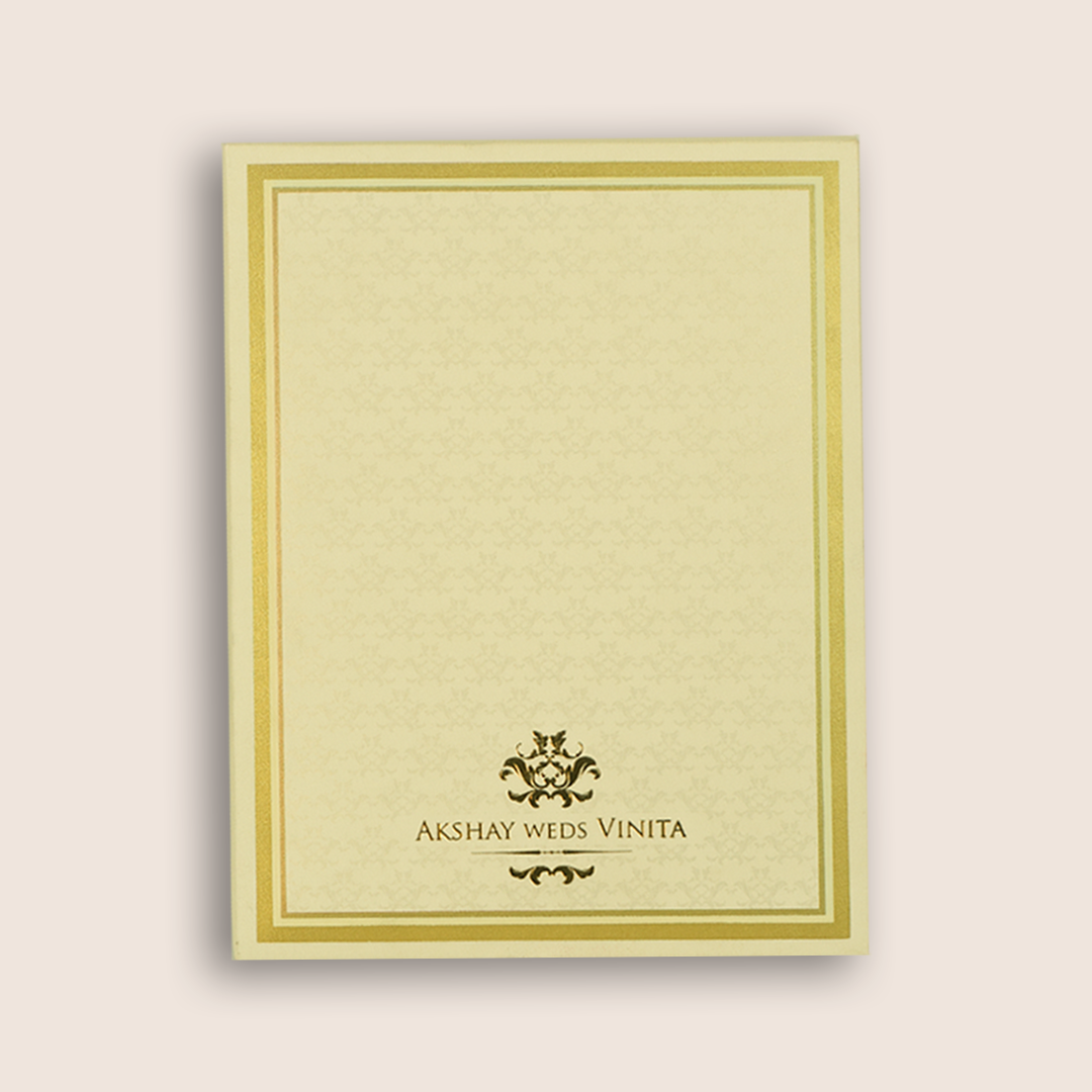 Cream Padded Simple Invitation Card - KAA06440