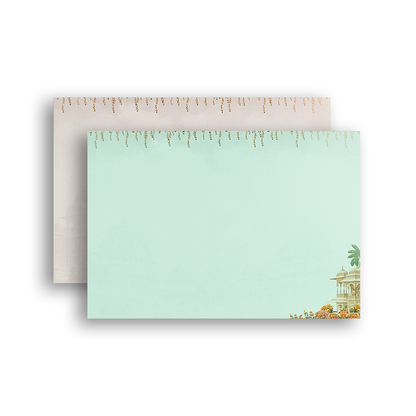 Cream Bride Groom Door Style Wedding Card - KAA05370