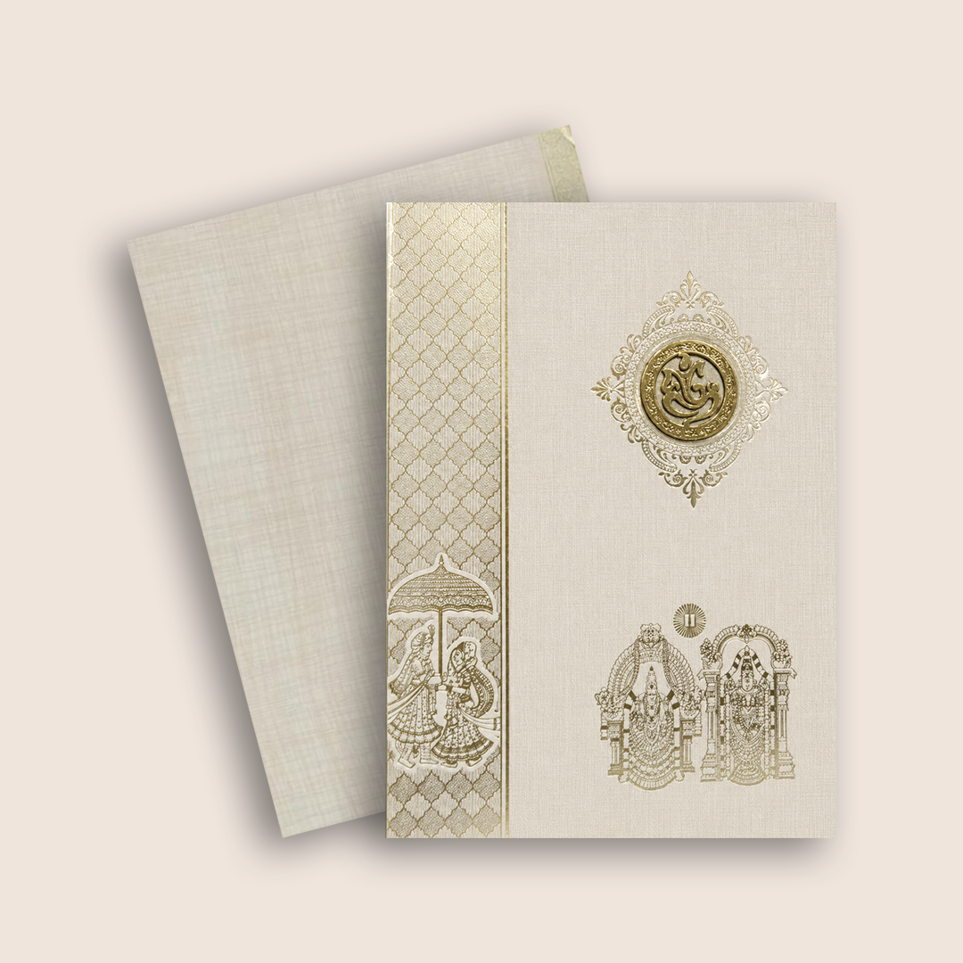 Sandal Balaji Padmavathi Wedding Card - KNK50240