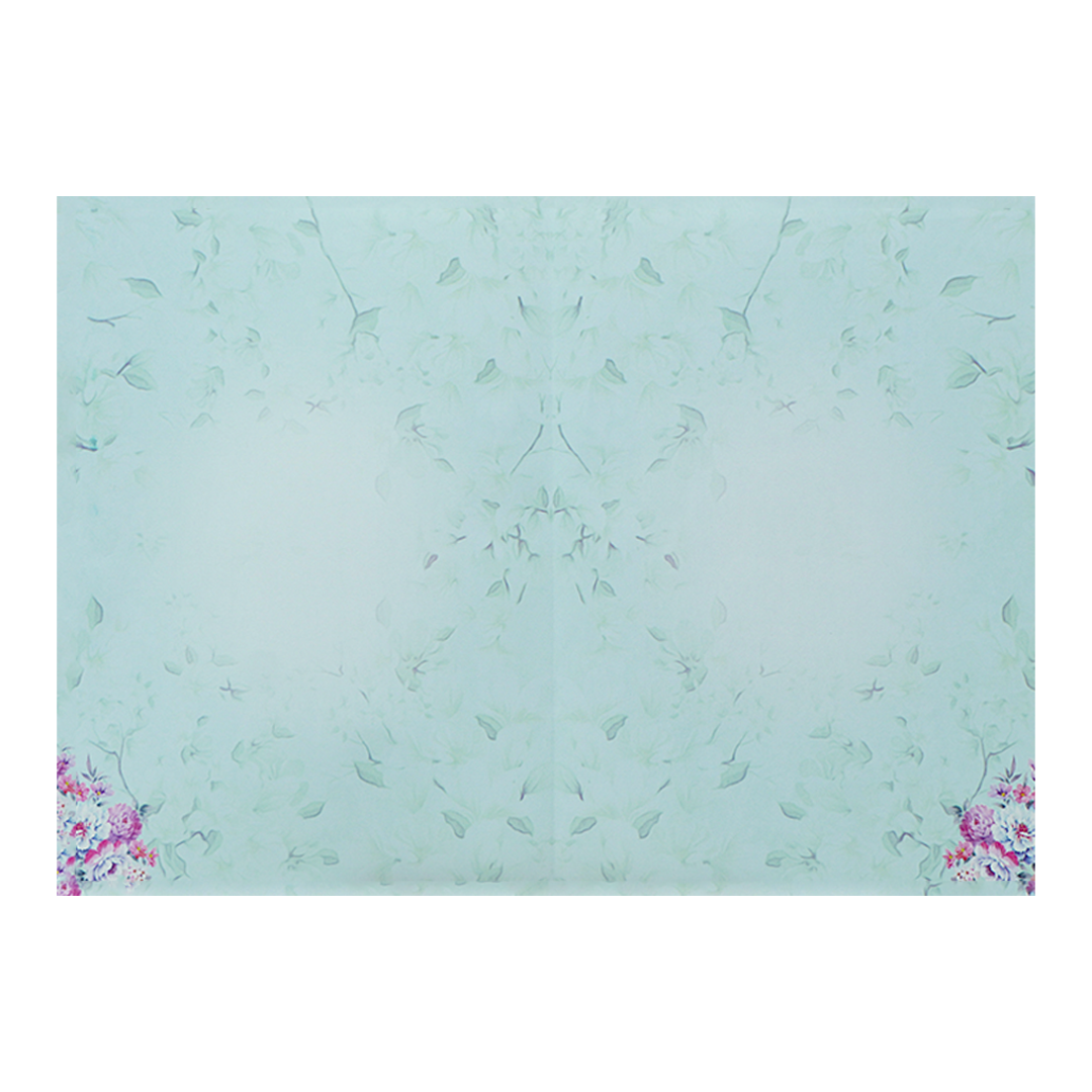 Blue Floral Hindu Wedding Card-KNEP1607
