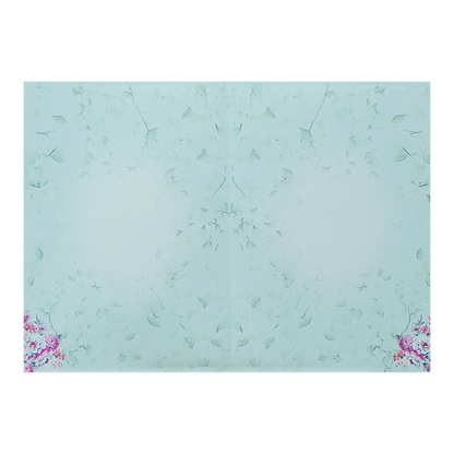 Blue Floral Hindu Wedding Card-KNEP1607