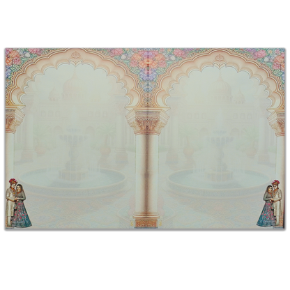 Palace Arch Couple Wedding Card-KNKJ1152