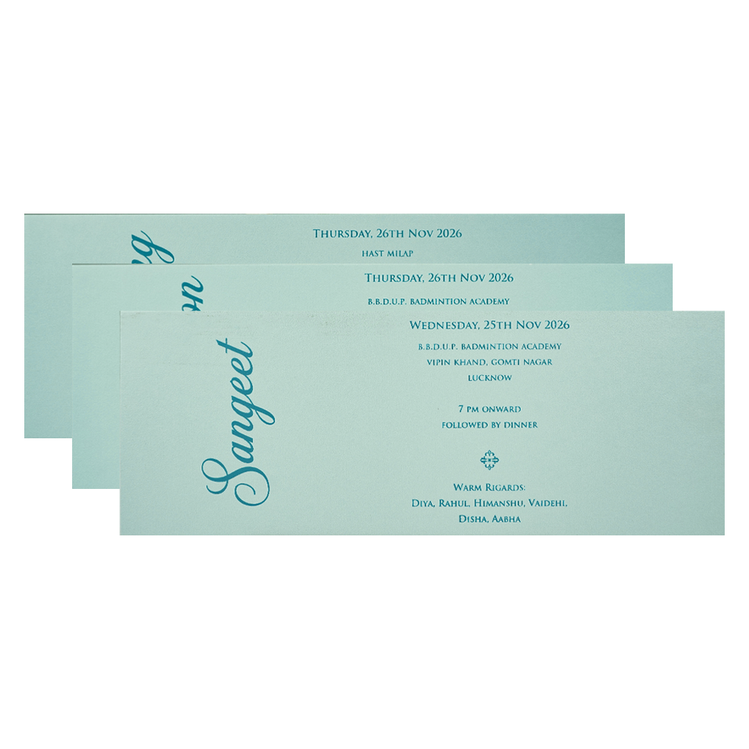 Pastel Blue Floral Arch Wedding Card-KPR24860