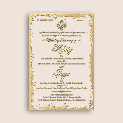 Royal Blue Velvet Wedding Invitation Card - KVR102