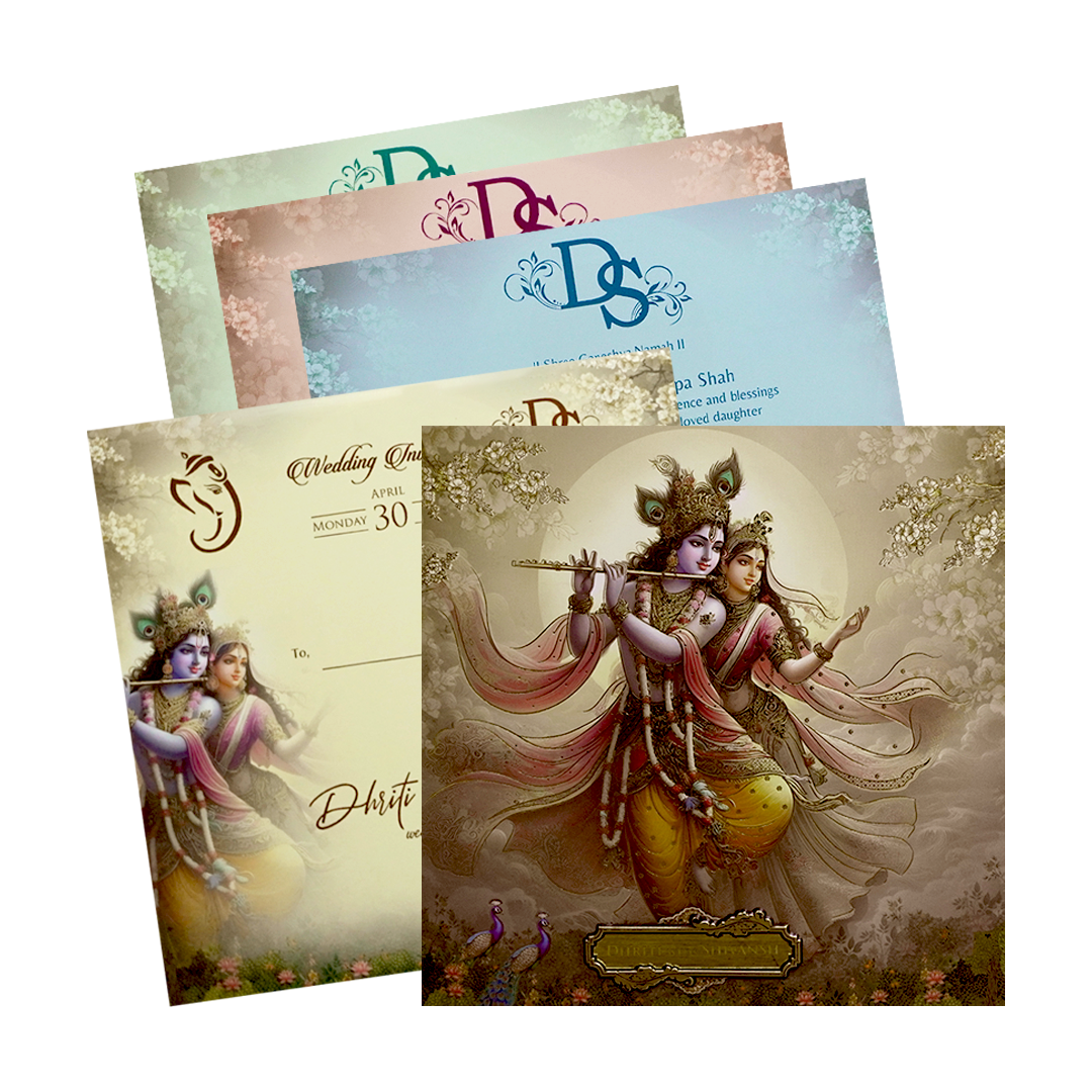  Check out Yellow Krishna Radha Padded Wedding Card at best price. ?WhatsApp Support ?Express Delivery padded wedding card.
