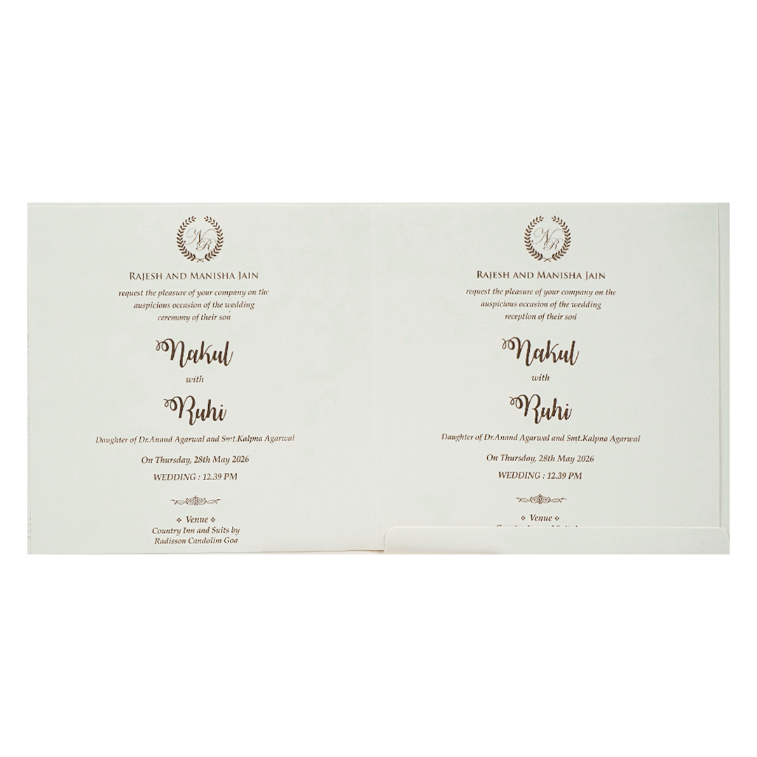 White Palace Ganesha Wedding card-KRE28520